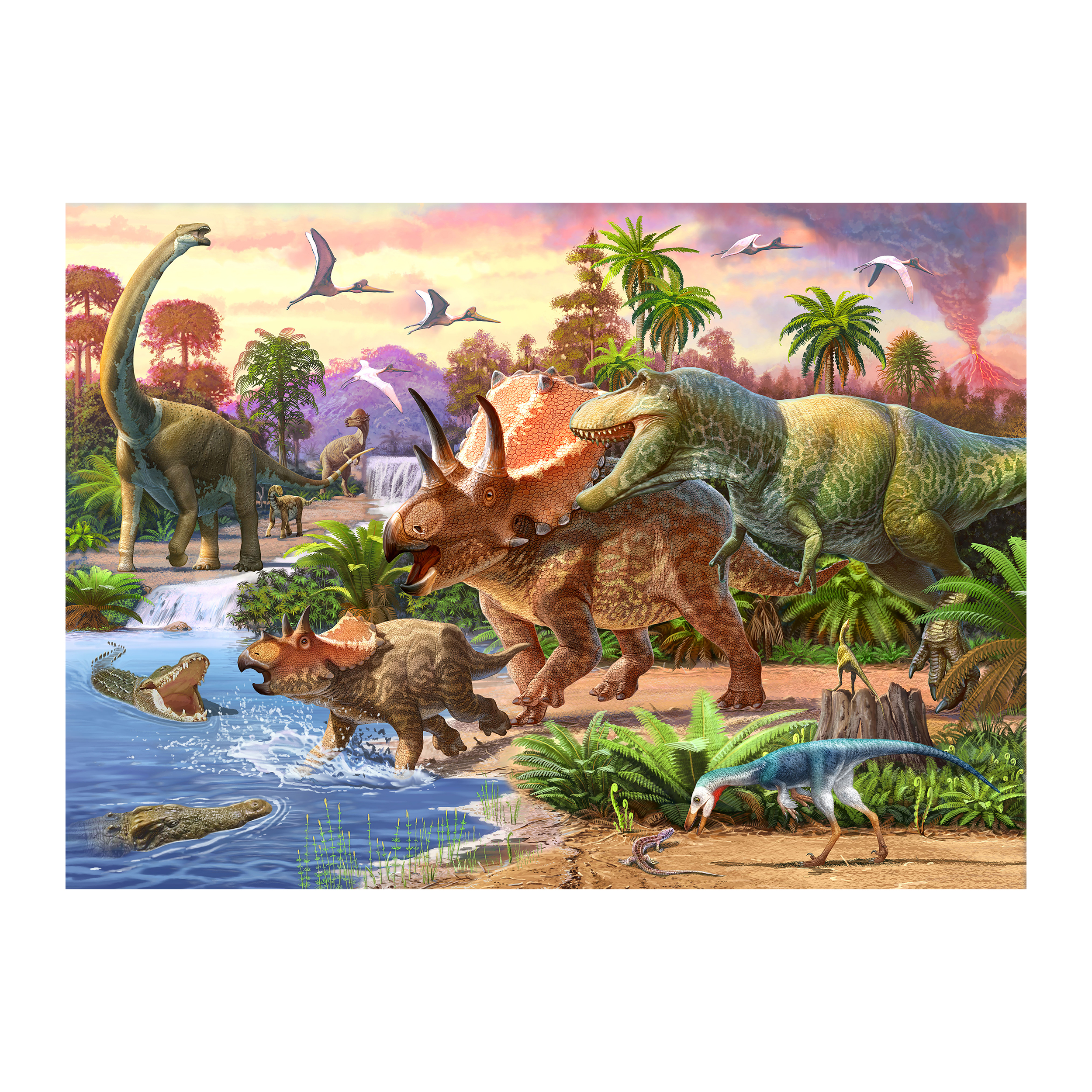 River's Edge Products Jigsaw Puzzle in Tin 1000 Pieces Dinosaurs eBay
